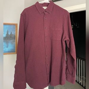 Taylor Stitch Maroon Flannel - Size Large